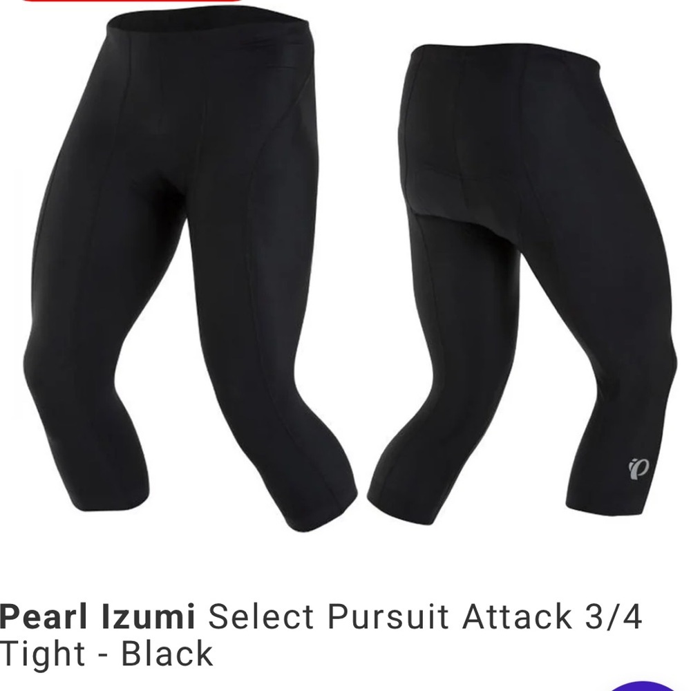 Pearl Izumi Men's Select Pursuit Black Padded Cycle Tights Size L NWT